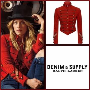 Denim & Supply Ralph Lauren Red Military Jacket SM